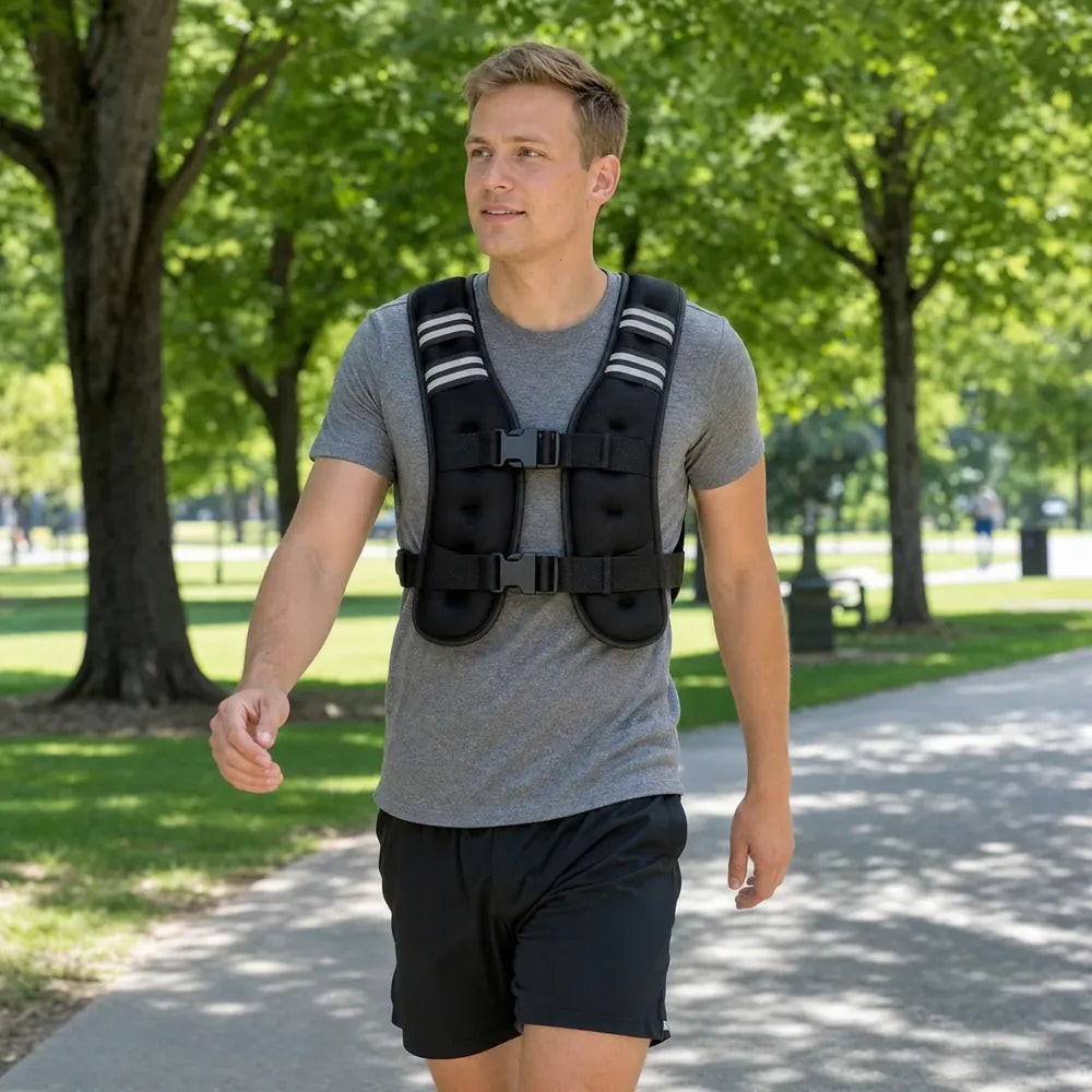 James R. wearing the Givorn vest on his morning walk