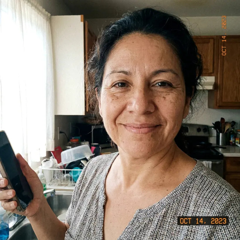 Donna wearing the foundation