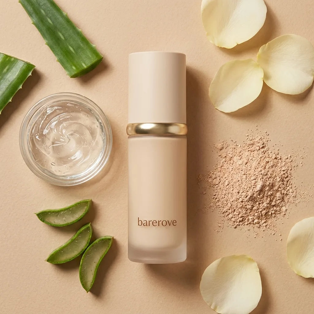 The bottle with its smoothing primer ingredients
