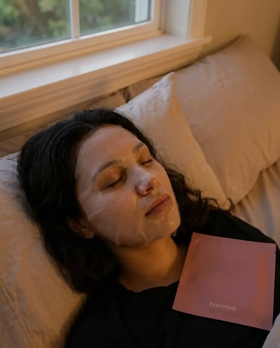 Mask mid-dissolve, turning translucent overnight
