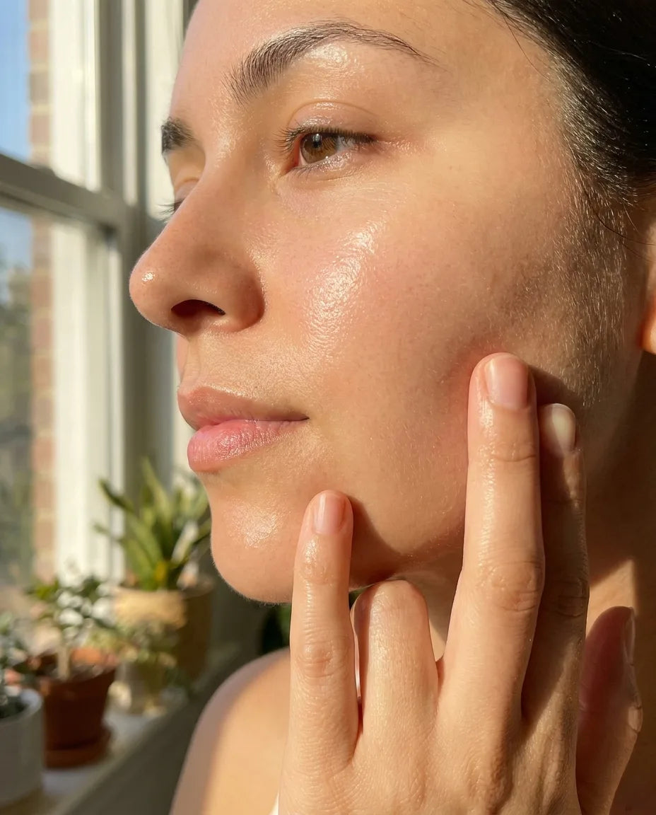 Morning-after skin close up