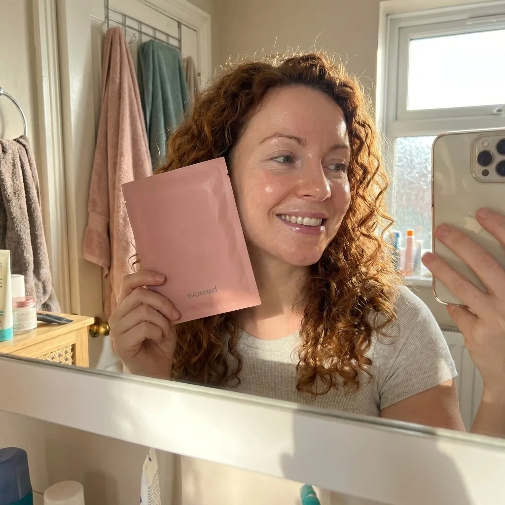Customer the morning after, glowing