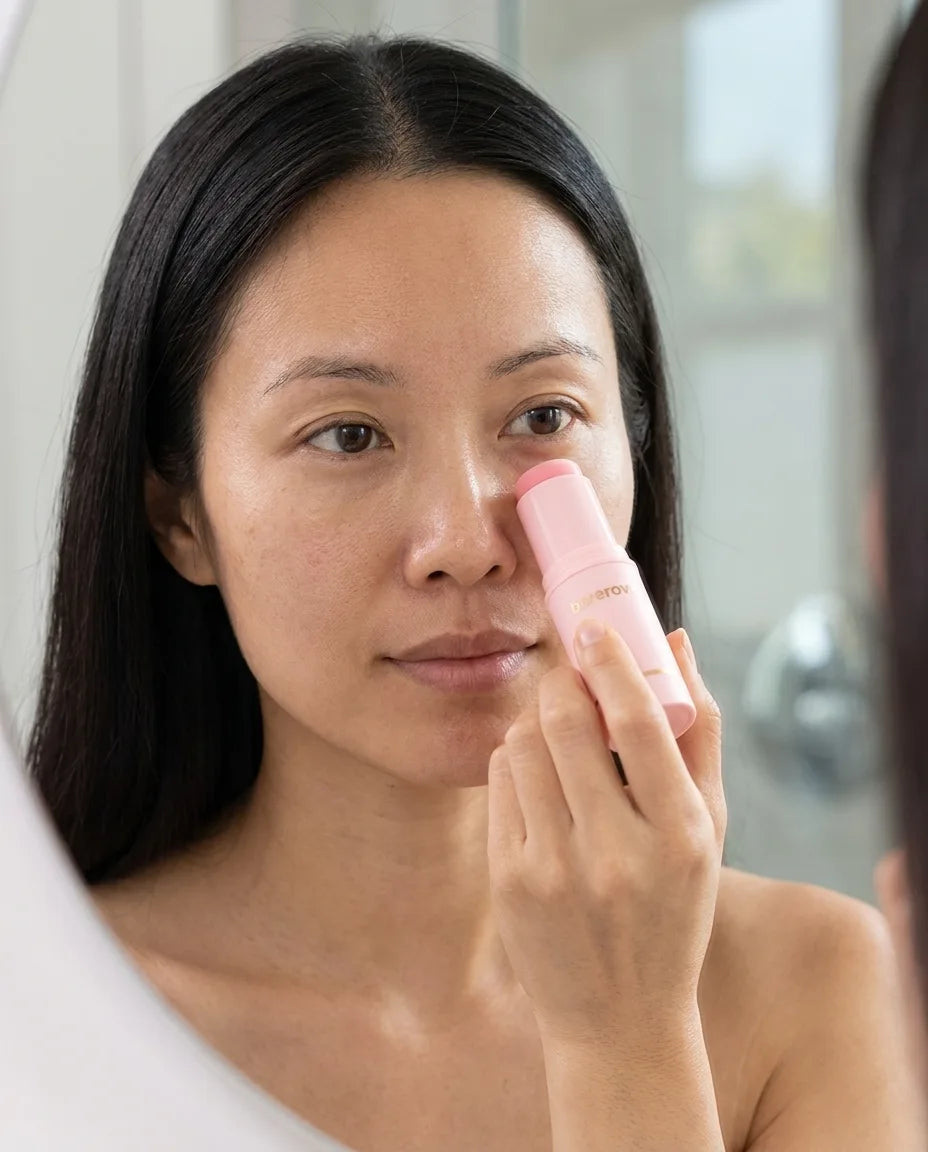 Under-eye closeup looking smoother and less caked