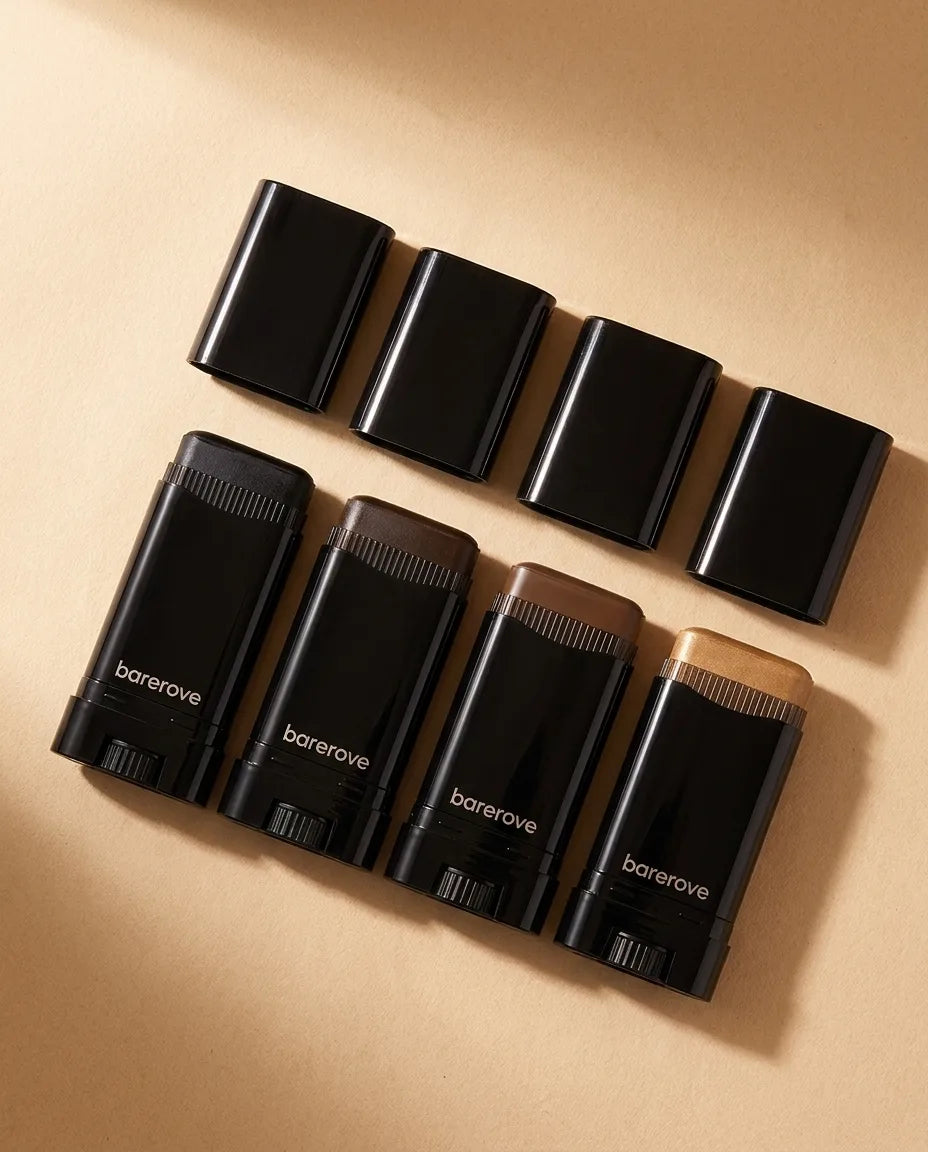 Four shades: black, dark brown, medium brown, light brown
